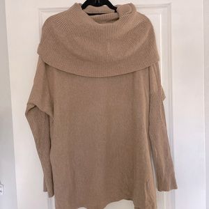 Women's Oversized Pullover Sweater Loose Cowl Neck Long Sleeve Knit Top